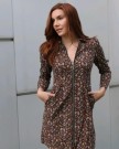 By Kris Gina kjole i kordfløyel brun thumbnail