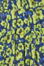Gomaye kjole blomstrete koboltblå/lime thumbnail