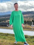 Cornú Cornelia strikket kjole grønn ullblanding