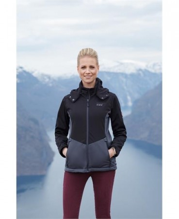 Scandinavian Explorer softshelljakke lady sort/grå