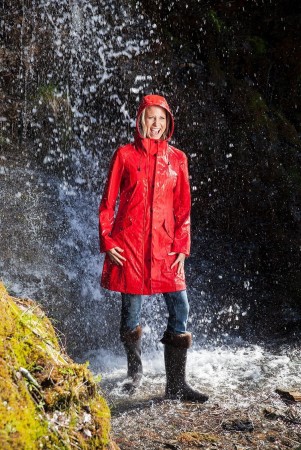 Scandinavian Explorer regnkåpe lady rød
