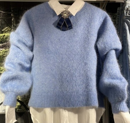 Ella&il Mirabella mohair sweater lysblå